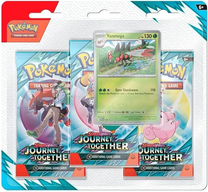 Journey Together Three Booster Blister Packs (Yanmega)- Pokemon TCG