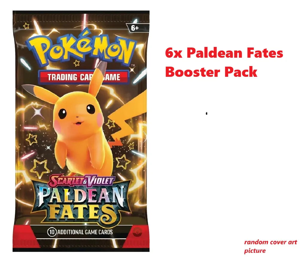 6x Paldean Fates Booster Packs - Pokemon TCG - GD Games 