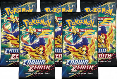 5x Crown Zenith Booster Pack - Pokemon TCG