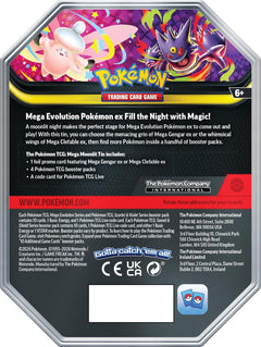 Mega Gengar ex and Clefable ex Moonlight Tin (1 each)  - Pokemon TCG