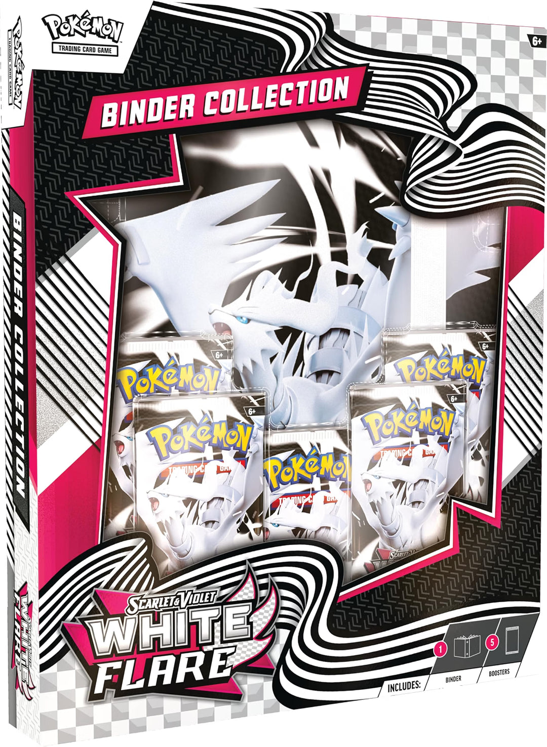 White Flare Binder Collection Box - Pokemon TCG