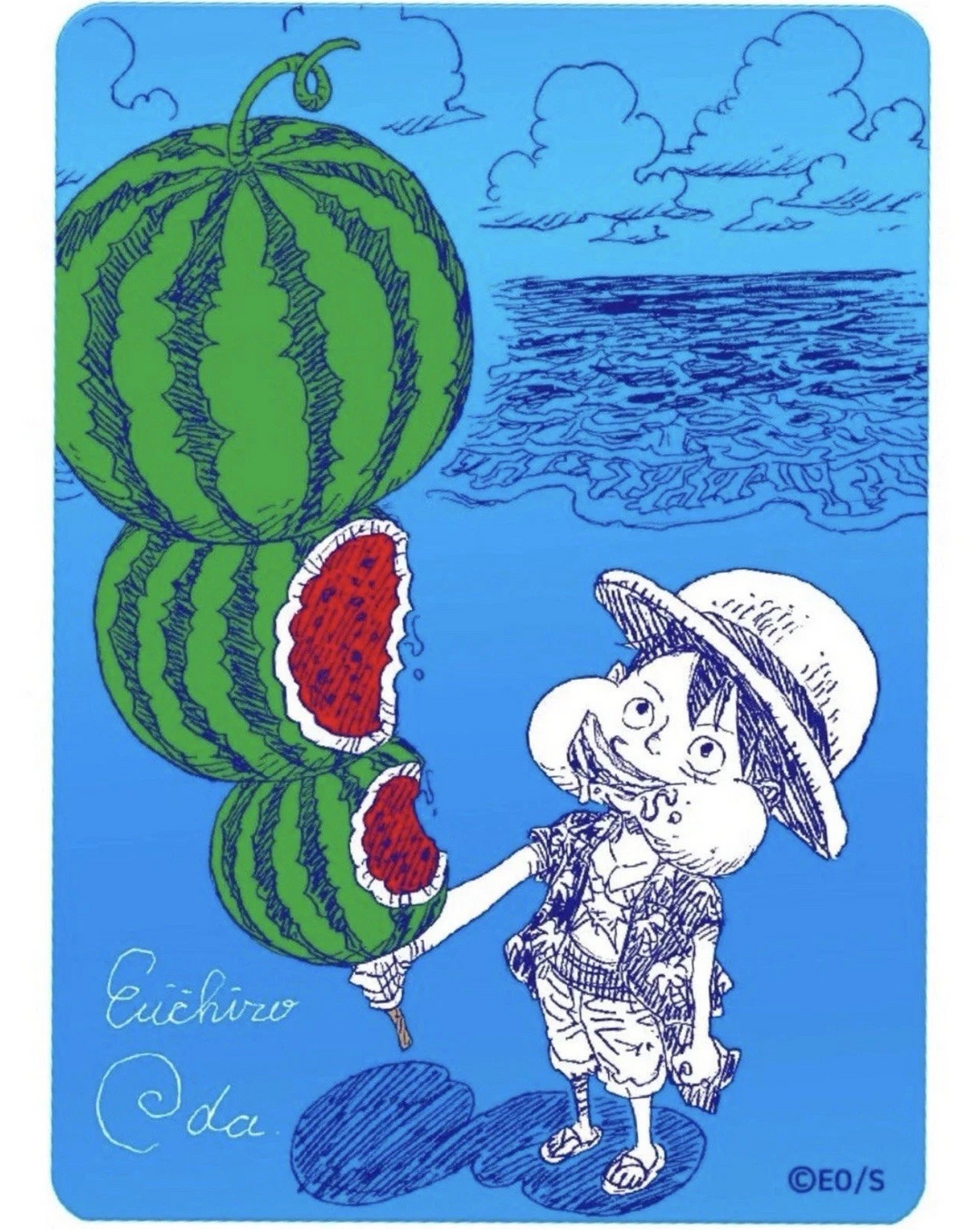 One Piece NatsuComi 2026 – Watermelon Luffy MetaKira Promo Card - Japanese One Piece - GD Games 