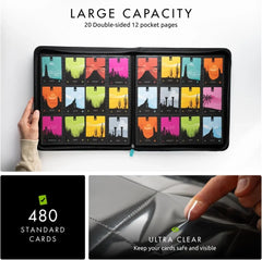 Premium Card Binder 12 Pocket (total 480 Cards) Album Folder - Pokemon TCG - GD Games 