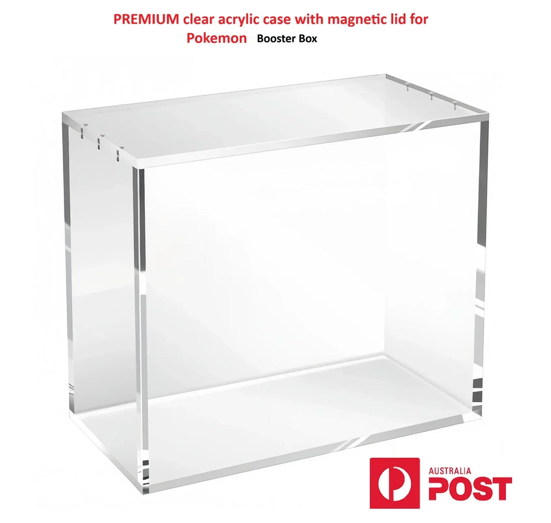 Premium Clear Magnetic Acrylic Case for Booster Box - Pokemon TCG - GD Games