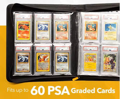 PSA Graded Card Folder Binder Album (6 pockets) Crystal Clear -  Pokemon TCG - GD Games