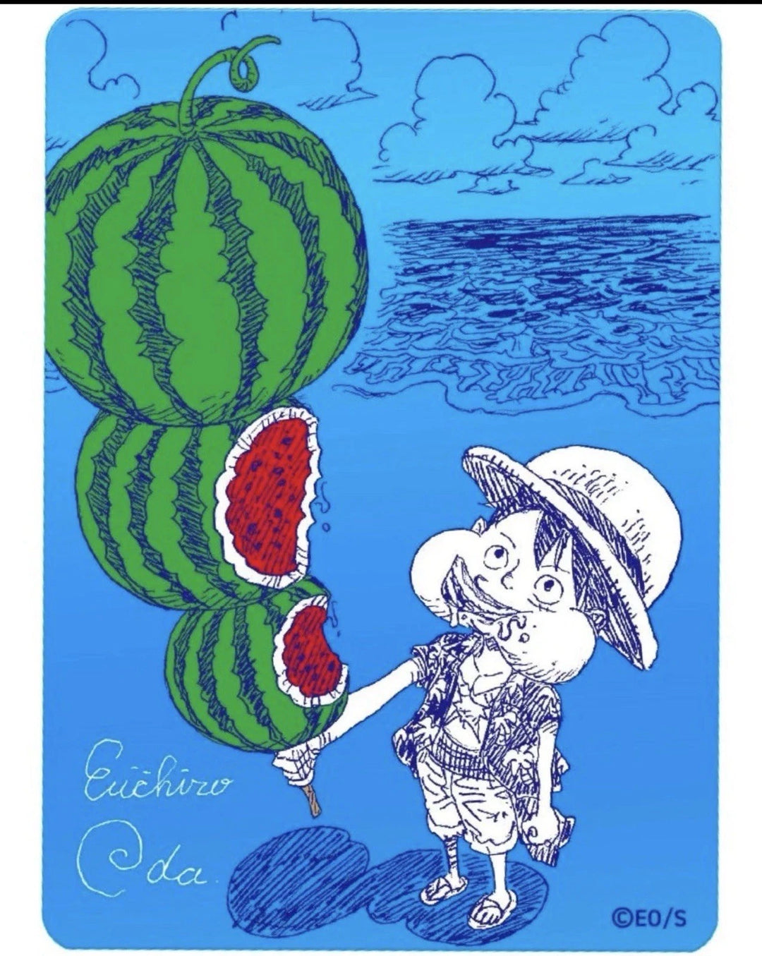 One Piece NatsuComi 2026 – Watermelon Luffy MetaKira Promo Card - Japanese One Piece