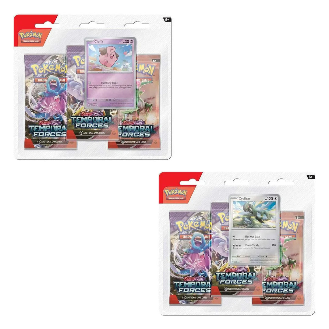 Scarlet & Violet 5 Temporal Forces  Three Booster Blister x2 - Pokemon TCG - GD Games