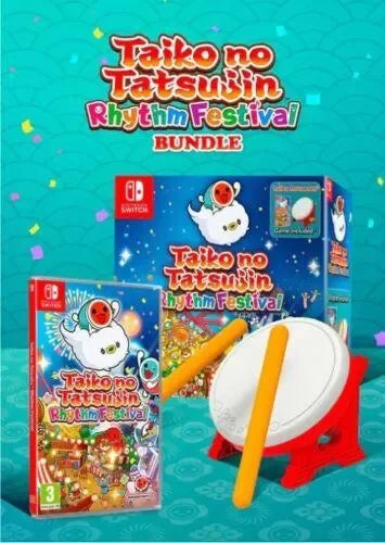 Taiko no Tatsujin: Rhythm Festival + Taiko Drum Set Bundle - Nintendo Switch - GD Games