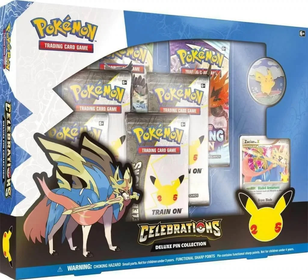 Zacian LV. X Deluxe Pin Collection Celebrations - Pokemon TCG - GD Games