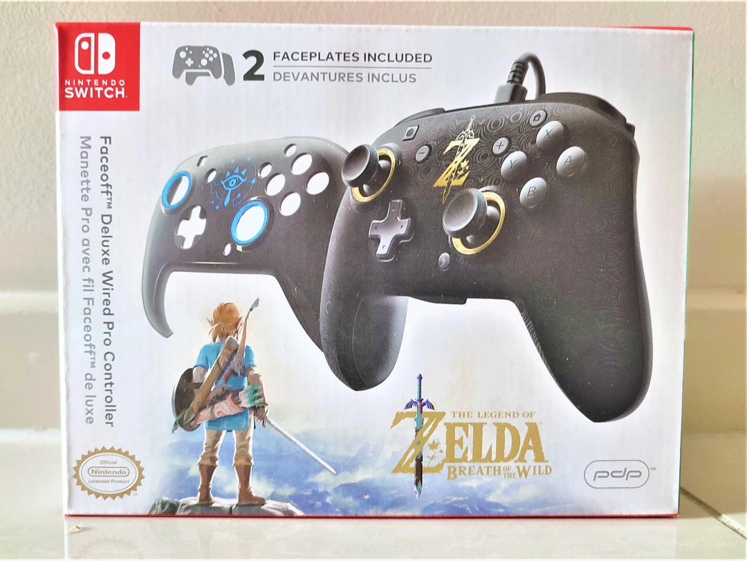 Zelda Breath of The Wild PDP Faceoff Wired Pro Controller - Nintendo Switch - GD Games
